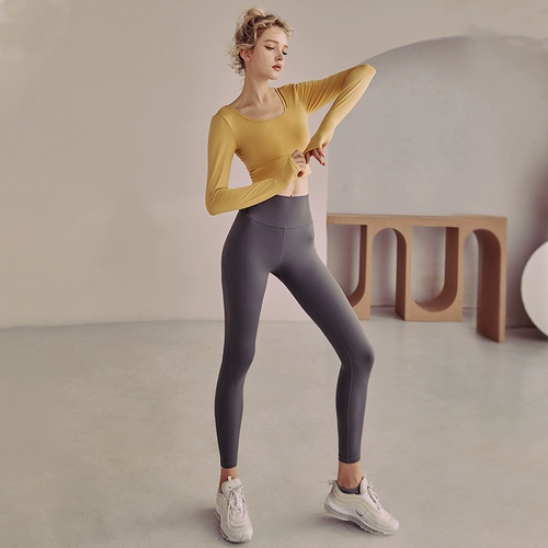 Топ с чашечками, летняя одежда для йоги, лонгслив, спортивный костюм для тренировок для спортзала, в обтяжку, по фигуре, для бега, популярно в интернете