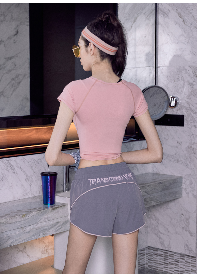 Quần short thể thao nữ rộng rãi chống nắng mùa hè thoáng khí quần áo yoga chạy phòng tập thể dục quần nhanh khô năm quần mặc - Quần thể thao quần adidas nữ