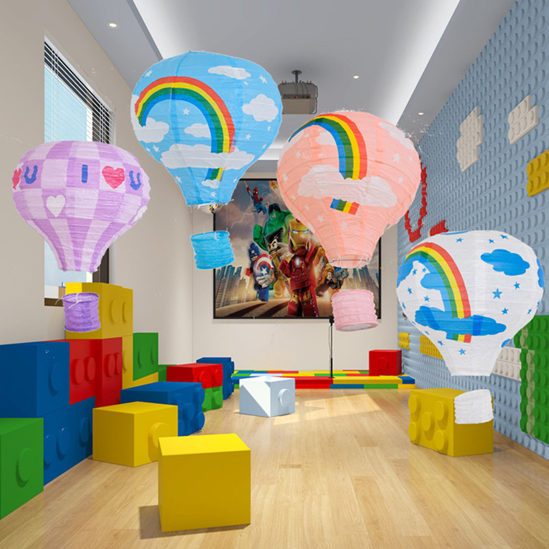 Hot air balloon ornament paper lantern charm festival opening celebration decoration bar mall wedding room party distribution supplies