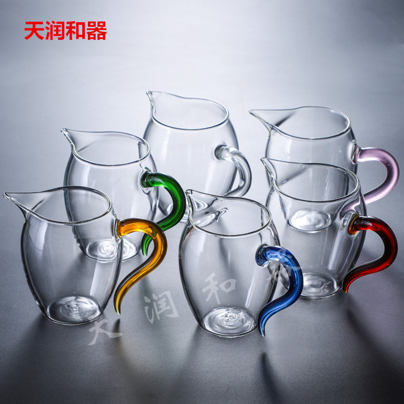 Tianrunhe Heat-resistant high borosilicate glass thickened fair cup accessories Kung Fu tea pourer