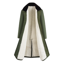 New military coats for men and women in winter thickened and lengthened Northeastern old-fashioned military cotton green coats and jackets cold storage cold-proof cotton clothes