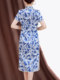 Summer New Style, Modernized Chinese Style, Blue and White Porcelain Print Cheongsam, Silk Dress, Petite Mulberry Silk Dress