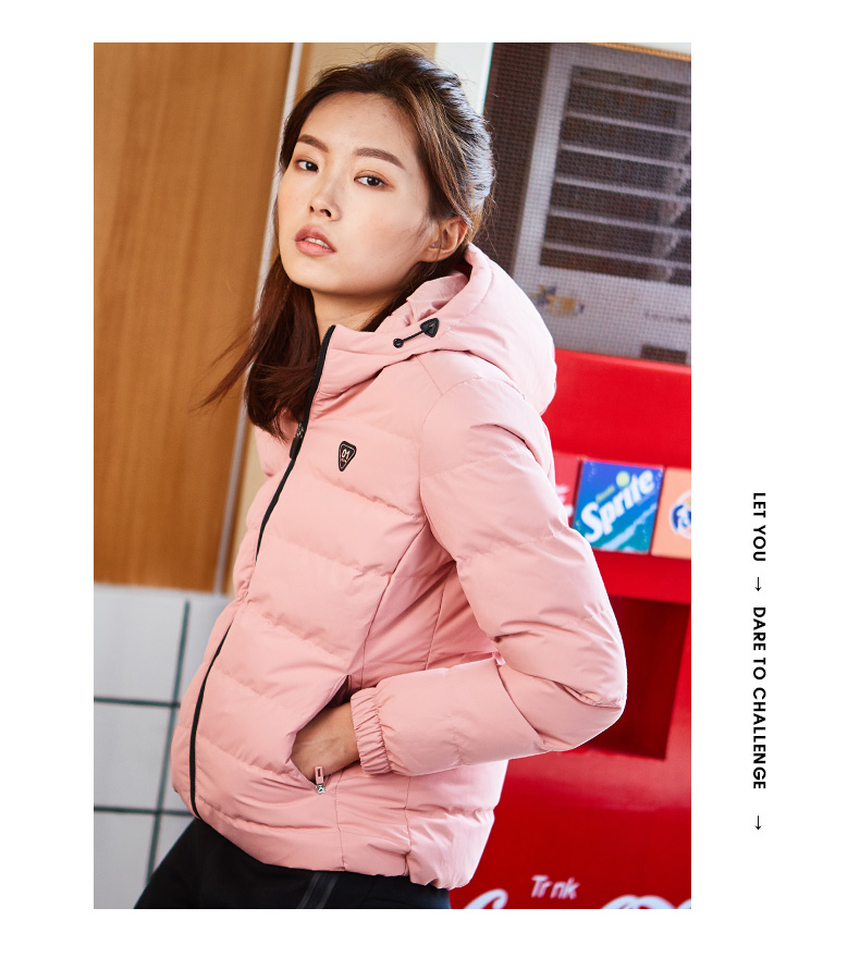 Áo khoác cotton thể thao Hongxing Erke dành cho nữ mùa thu đông 2019 - Quần áo độn bông thể thao áo phao đại hàn nữ