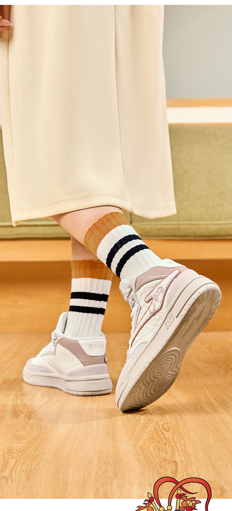 обувь на тонкой подошве ( для скейтборда ) 电池熊猫鸿星尔克板鞋休闲 𫔮高筒女鞋夏季2025新款鞋子厚底运动鞋女 The Erke