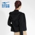 Erke Hongxing Erke áo khoác thể thao cardigan dài tay có mũ trùm đầu áo len thể thao nữ 12219314305 - Thể thao lông cừu / jumper