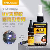 Delok 33310 acrylic plexiglass special UV glue seamless bonding metal coffee table PC plastic PS