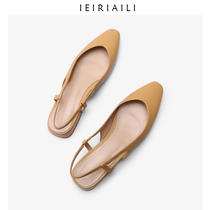 IEIRIAILI LADY small fragrance shoes 2020 new Korean version of simple and versatile BAOTOU back empty low-heeled sandals