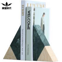 European style modern simple natural marble book stalls ornaments Model Room Villa bookstand desktop decoration soft decorations