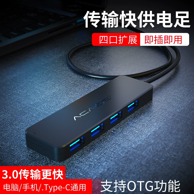 USB3.0 hub 4 cổng splitter multi-port 3.0 docking trạm USB2.0 máy in laptop - USB Aaccessories