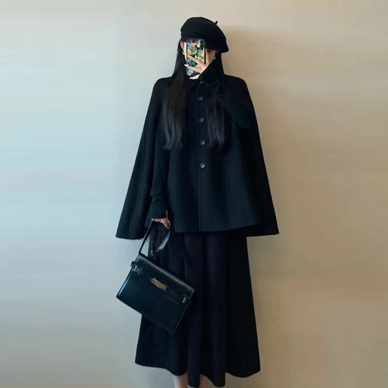 Shawl Cape Pure Handmade Double-Sided Cashmere Coat 2024 Autumn and Winter New Style High-End Woolen Coat for Women