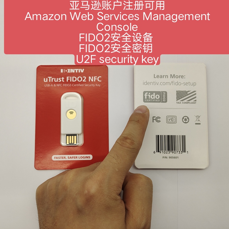 Original Imported Amazon Account Backend Registration Fido2 Security Key Usb-A or C Port