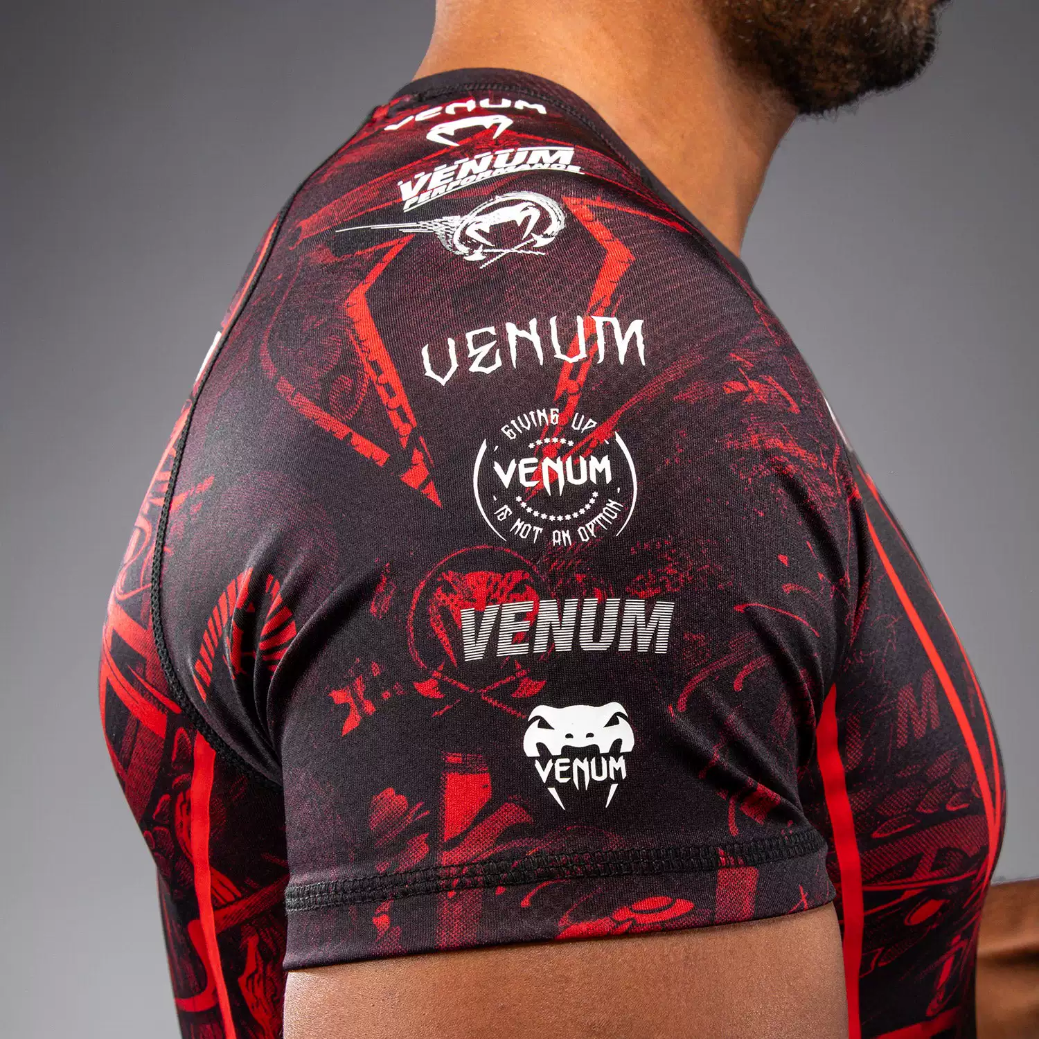 VENUM Venom 20-й юбилей короткие рукава против износа фитнес лосины бокс спортивная одежда