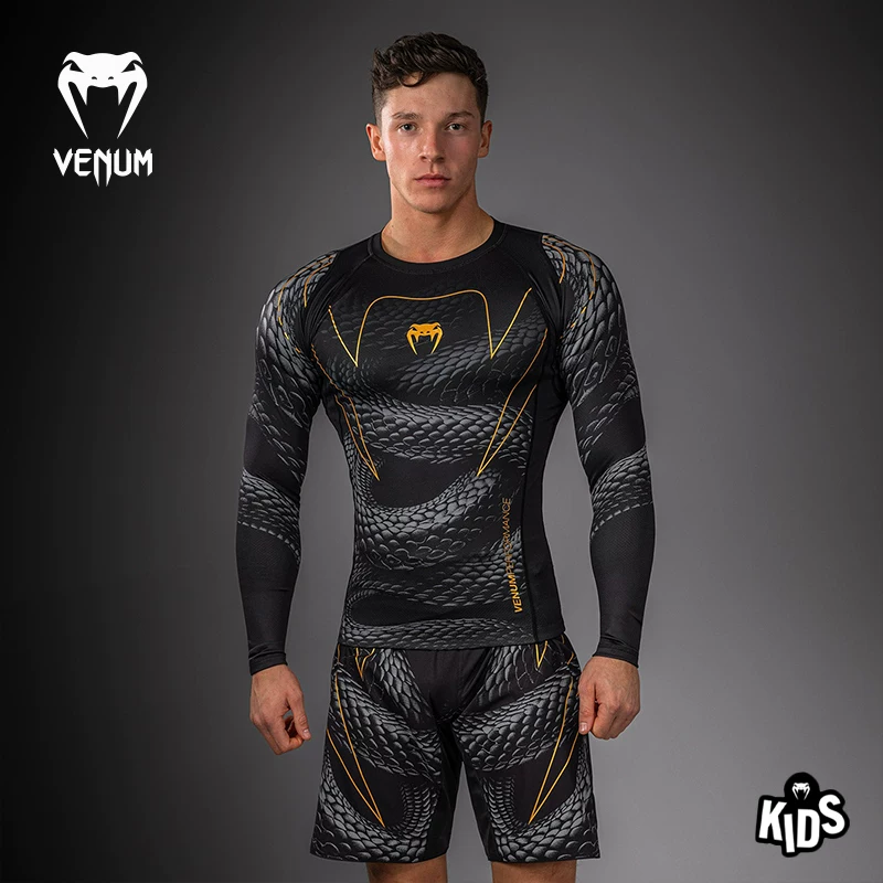 VENUM Спортивный бокс длинный рукав для зала для тренировки, обтягивающий, для бега