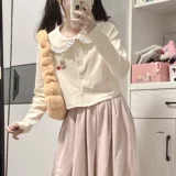 Милый короткий приталенный кардиган, осенняя демисезонная куртка, трикотажная кукла, свитер, новая коллекция