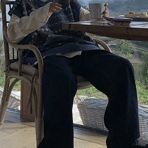 Демисезонный ретро свитер без рукавов, трикотажный жилет, французский стиль, свободный крой, в корейском стиле