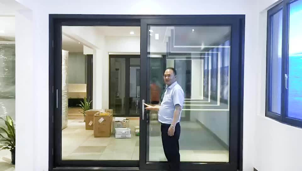 Florida Approval Hurricane Resistant Three Tracks Aluminum Frame Double