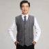 Áo len mùa xuân trung niên và áo len cổ nam áo vest nam hàn quốc Dệt kim Vest