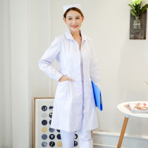 Nurse uniform long sleeve female pink white coat winter short sleeve doll collar slim student hospital work suit
