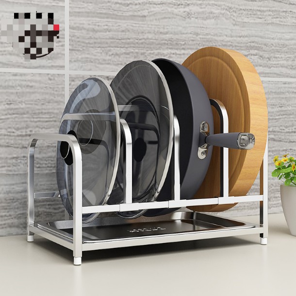 Pan rack vertical placing stainless steel lid shelving shelf Sitting Table Surface Chopping Shelf Kitchen Case Board Rack Cutting Board Containing shelf