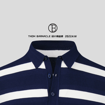 THOM BARNACLE OFFICIAL 2022 NEW 100 LAP STRIPE ICE SILK COMFORT SHORT SLEEVES POLO