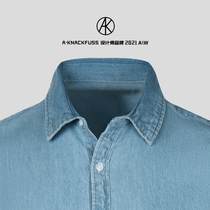 A KNACKFUSS official 2022 new shirt male brief Trend cotton denim long sleeve shirt jacket