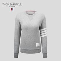  THOM BARNACLE OFFICIAL T-SHIRT WOMENs classic cotton TB FOUR-bar pullover casual round neck top