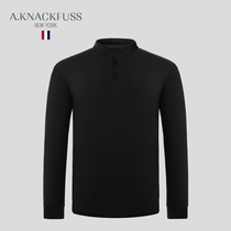 AKNACKFUSS light luxury Tide brand polo shirt men 2021 new non-iron trend solid color handsome knitted base shirt