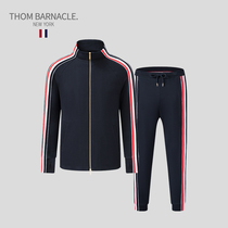 THOM BARNACLE Official Casual Set Men 2021 tb Tide Stand Collar Handsome Sportswear