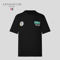 A KNACKFUSS official 2022 new male trend leisure tiger head elements printed pure color short sleeve T-shirt