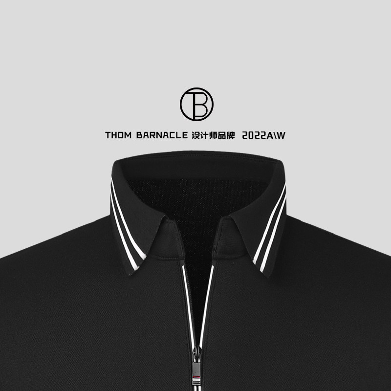 THOM BARNACLE OFFICIAL 2022 NEW BRIEF BUSINESS CASUAL COTTON PURE COLOR WORKOUT SHIRT MALE TIDE