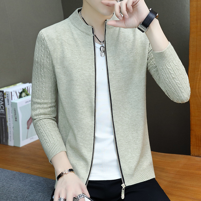 Spring and Autumn Men's Cardigan Jacket Trendy 2026 New Loose Sweater Men's Autumn Knitwear Casual Top