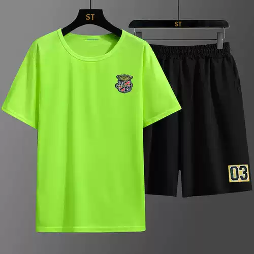 Мужские шелковые шорты, летняя спортивная летняя одежда для отдыха, трендовые штаны, нарукавники, комплект, оверсайз, короткий рукав