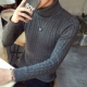 Áo len cao cổ nam mùa thu đông phiên bản Hàn Quốc của xu hướng những người yêu thích áo dài cổ dày dệt kim chạm đáy áo khoác nam - Hàng dệt kim