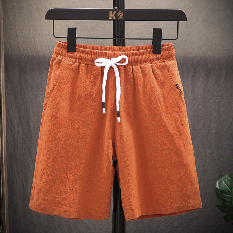 Men's Summer Casual Shorts, Men's Seven-Point Cotton-Feel Trendy Mid-Length Pants, Sports Beach Shorts, Loose Large Pants