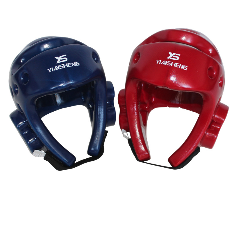 Silver Sheng thickened taekwondo shield helmet adult child guard head red blue boxing blue helmet