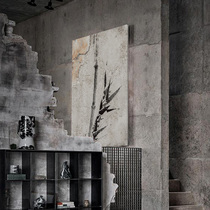 Original Silence Wind Decoration Painting Xuanguan Entrance Upright Version Sofa Background Wall New Chinese Tea Room Folk Hangover Painting Fresco