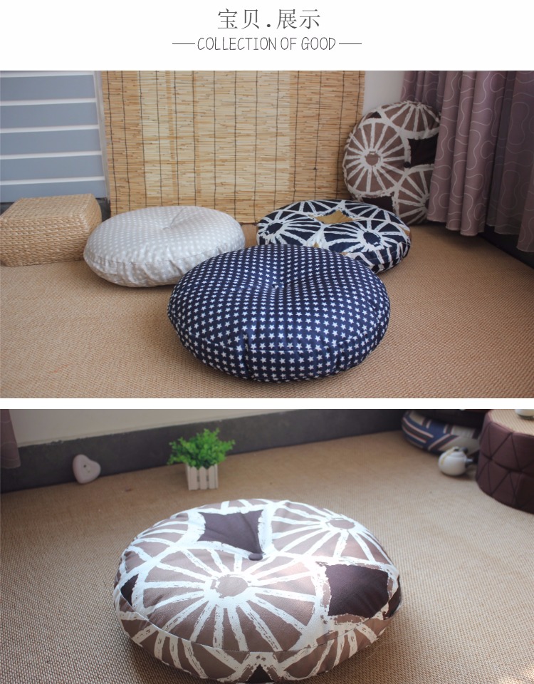 Rửa được tròn futon đệm sàn tatami cửa sổ khoang tàu đệm ghế vải đệm dày tăng - Ghế đệm / đệm Sofa đệm lót ghế ngồi văn phòng