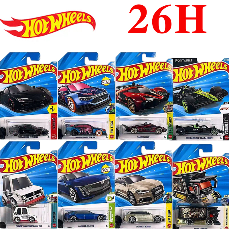 2026 H Batch Hot Wheels Alloy Car F1 Mclaren Ferrari Optimus Prime Bugatti Car Model Toy