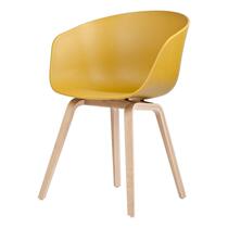  Peugeot Danish designer fashion dining chair Personality dessert shop table matching chair Solid wood chair Plastic casual dining chair