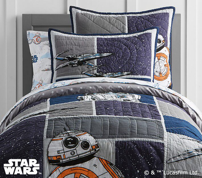 Classic Foreign Trade Single Force Awakening - BB 8 Robot Cartoon Animation Boy Bed Line is set