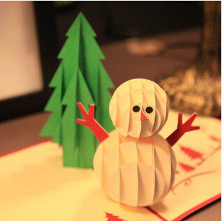 Christmas exquisite stereo card vividly fun birthday card blessing card event festival gift shop