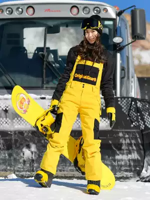 Original OG 21 veneer men and women skiing baby bag pants waterproof wear-resistant color Rainbow Bib thick warm