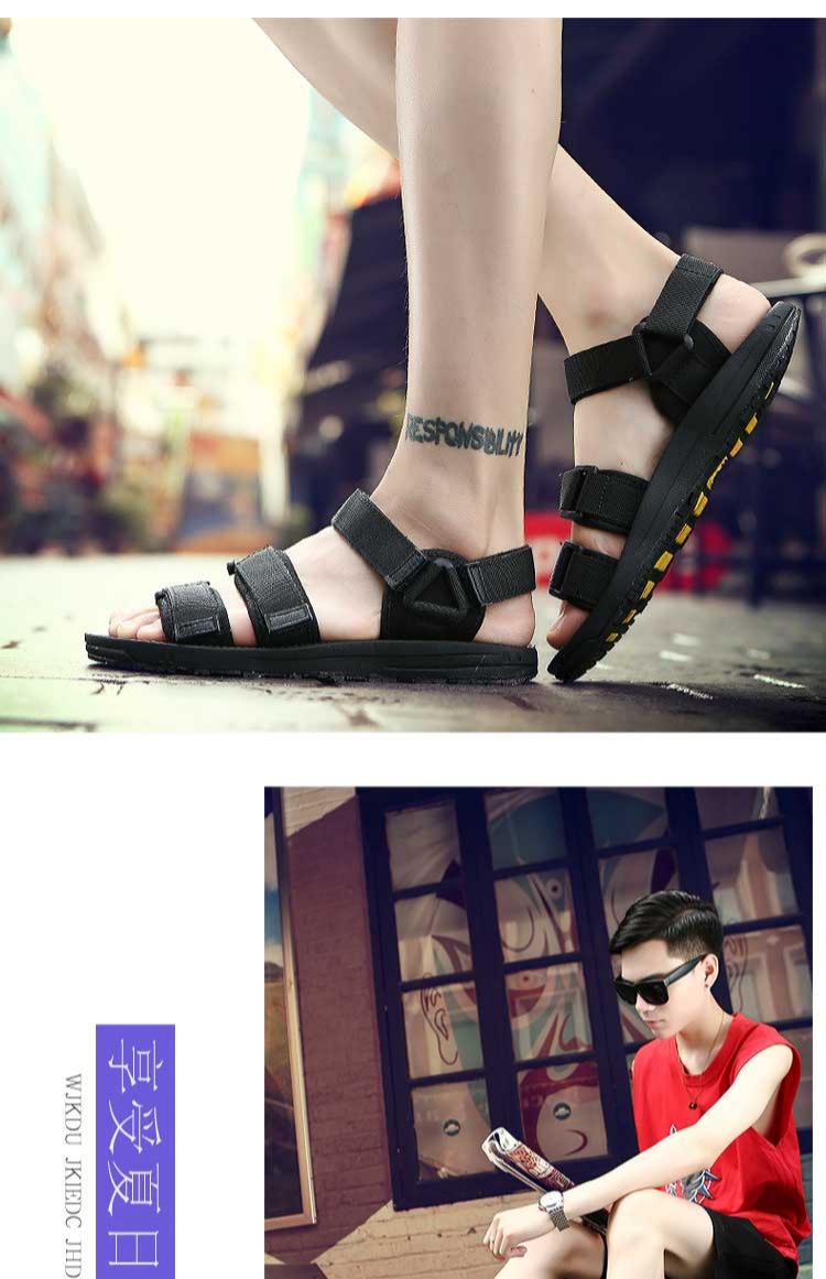 Mùa hè mới Việt Nam sandal cá tính giày nam phiên bản Hàn Quốc sandal nam da bò