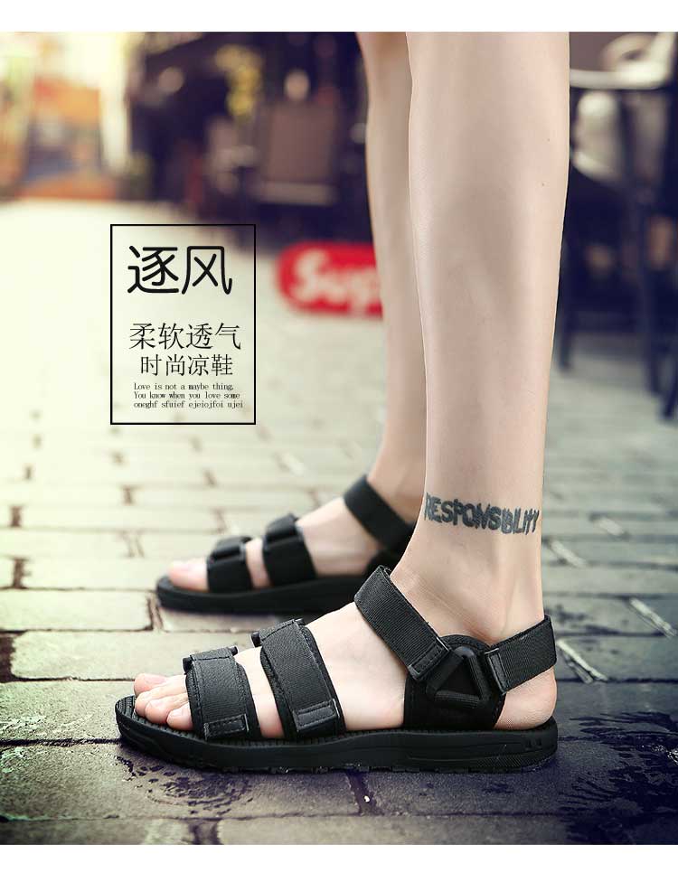 Mùa hè mới Việt Nam sandal cá tính giày nam phiên bản Hàn Quốc sandal nam da bò