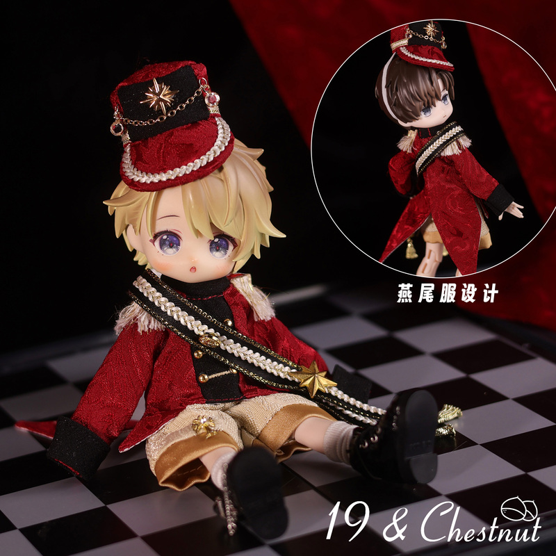 19 and Lizi Walnut Dreamland 8 Points 12 Points Bjd Doll Clothes Kingdom Royal Guard Red, Black, and Gold Tailcoat Suit 19 and Lizi Walnut Dreamland 8 Points 12 Points Bjd Doll Clothes Kingdom Royal Guard Red, Black, and Gold Tailcoat Suit