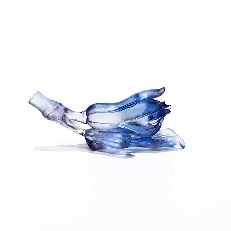 Liang Mingyu tea set glass tea pillow White Orchid ancient method dewaxing tea table teaspoon tea decoration brush bracket