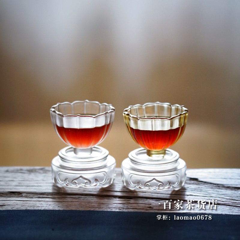 Liang Mingyu Ancient Method Liuli) Huaxin No. 2 Tea Cup Original Design Tea Set White and Gold Two-color Optional