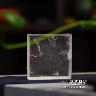 Liang Mingyu's original ancient method glass glass tea set ice-burning square Cup to literati style tea mat single single piece