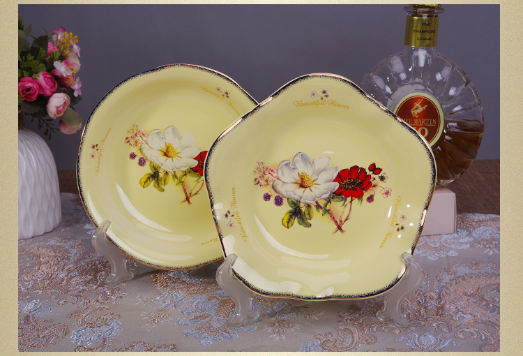 Jingdezhen món quà gốm sứ dao kéo cá tính dày lên hộ gia đình châu Âu bát đĩa bát đĩa kết hợp đĩa chén ăn cơm