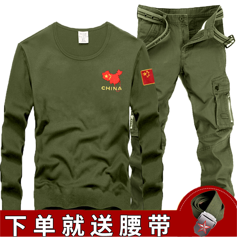Uniform suit with national pattern Military uniform Army green for training male special forces Soldier clothes Military clothing